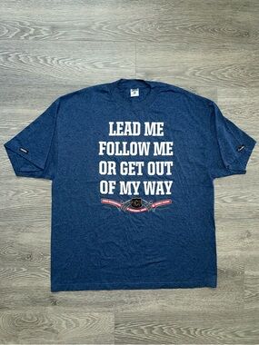 Men’s 2XL Crooks & Castles Lead Me Follow Me Blue Graphic T-Shirt Short Sleeves
